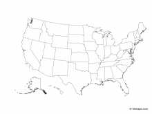 outline of us map